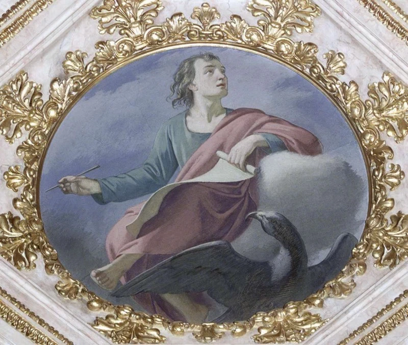 S. Giovanni ev. - 1862, affresco, Cattedrale di S, Alessandro (BG)